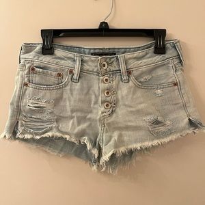 Abercrombie & Fitch Button Jean Shorts